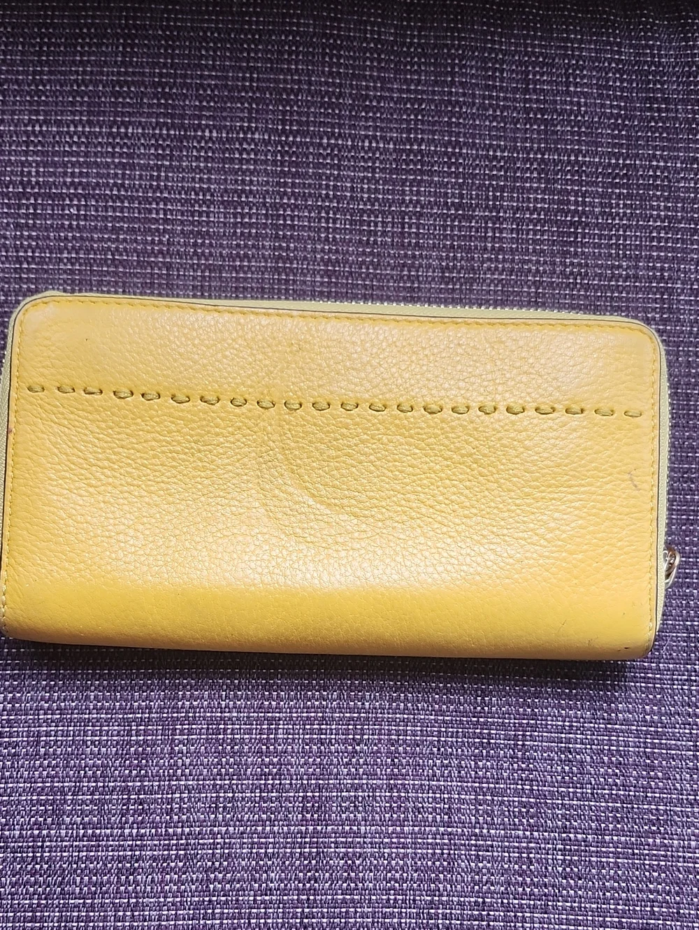 Tory Burch Yellow McGraw Continental Leather Wallet
